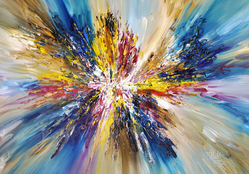 ABSTRACT Magical Energy Cloud XL 5 van Peter Nottrott, Schilderij te koop op Singulart