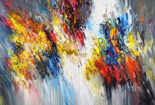 ABSTRACT Magnificent Day XL 4 van Peter Nottrott, Schilderij te koop op Singulart