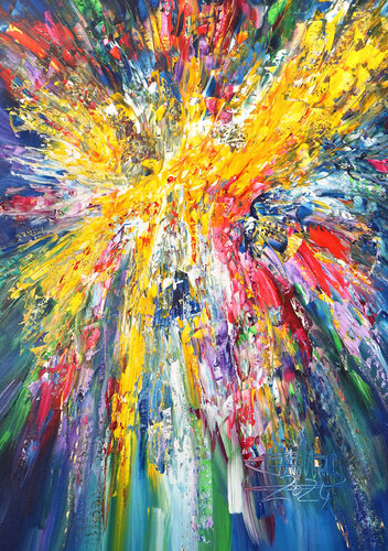 Blue Energy S 1 van Peter Nottrott, Schilderij te koop op Singulart