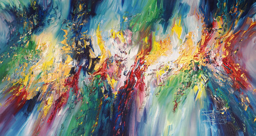 Daydream In Gold L 1 di Peter Nottrott, Pittura in vendita su Singulart