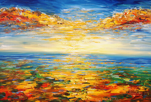 Summer Landscape XL 12 di Peter Nottrott, Pittura in vendita su Singulart