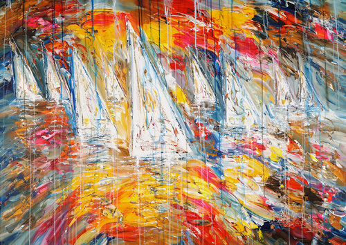 Summer Sailing Regatta XL 2 von Peter Nottrott, Malerei kaufen auf Singulart