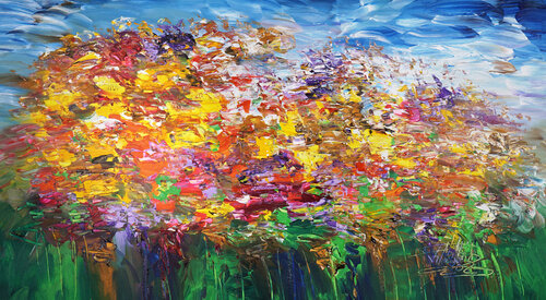 Flowery Energy L 5 van Peter Nottrott, Schilderij te koop op Singulart