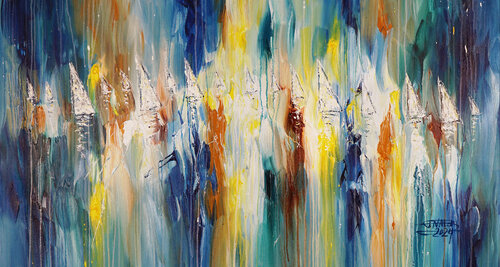 Sail Boats L 9 by Peter Nottrott, Painting for Sale on Singulart