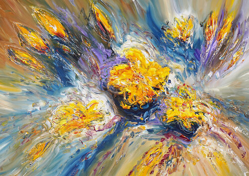 Awesome Flowery Symphony M 1 de Peter Nottrott, Pintura a la venta en Singulart