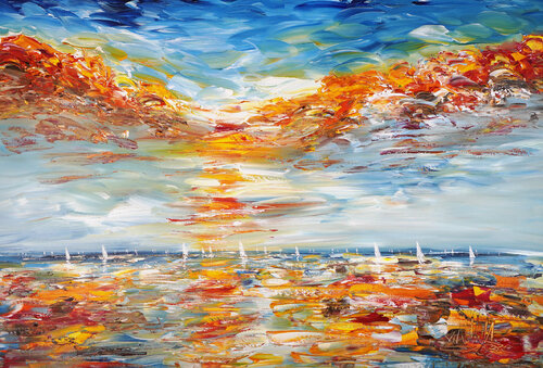 Seascape Sailing Impressions XL 29 van Peter Nottrott, Schilderij te koop op Singulart