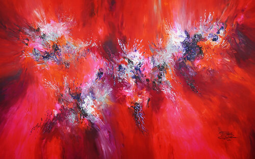 Big Red Glow XXXL 1 von Peter Nottrott, Malerei kaufen auf Singulart