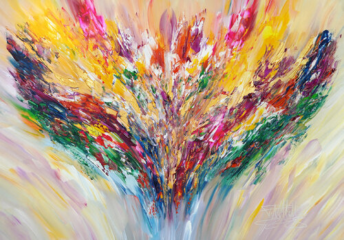 Positive Energy Gold S 2 de Peter Nottrott, Pintura a la venta en Singulart