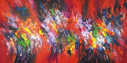 Red Daydream XXL  5 van Peter Nottrott, Schilderij te koop op Singulart