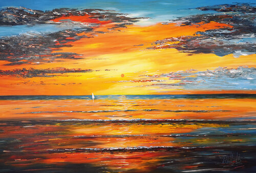 Romantic Seaside Sailing XL 1 par Peter Nottrott, Peinture en vente sur Singulart