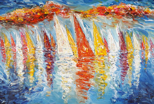 Summer Sailing Impressions XL 7 von Peter Nottrott, Malerei kaufen auf Singulart