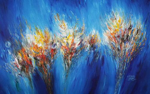 Blue Spirit XXXL 1 van Peter Nottrott, Schilderij te koop op Singulart