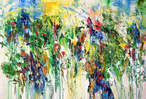 Green Symphony XL 1 van Peter Nottrott, Schilderij te koop op Singulart
