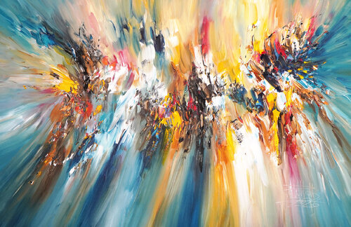 Turquoise Daydream XL 5 de Peter Nottrott, Pintura a la venta en Singulart