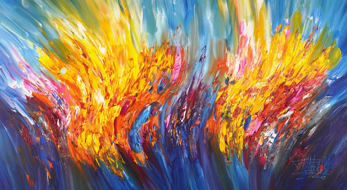 Blue Symphony L 9 by Peter Nottrott, 회화 for Sale on Singulart