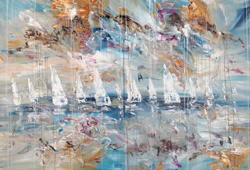 Sailing Far Away XL 2 by Peter Nottrott, Painting for Sale on Singulart