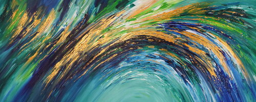 Slim: Green Gold 1 di Peter Nottrott, Pittura in vendita su Singulart
