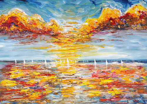 Seascape Sailing Impressions M 5 par Peter Nottrott, Peinture en vente sur Singulart
