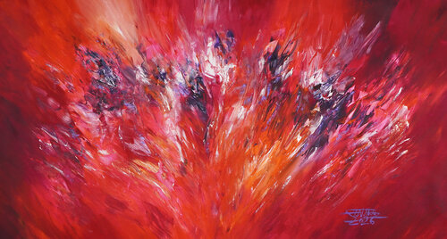 Magenta Elegance L 1 by Peter Nottrott, Painting for Sale on Singulart
