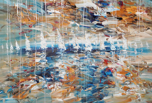 Sailing Far Away XL 3 van Peter Nottrott, Schilderij te koop op Singulart