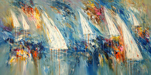 Stormy Sailing Regatta XXL 1 de Peter Nottrott, Pintura a la venta en Singulart