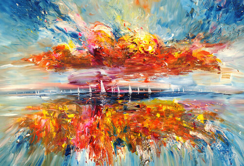 Seascape Sailing Impressions XL 9 de Peter Nottrott, Pintura a la venta en Singulart
