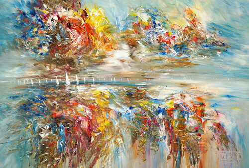 Seascape Sailing Impressions XL 8 de Peter Nottrott, Pintura a la venta en Singulart