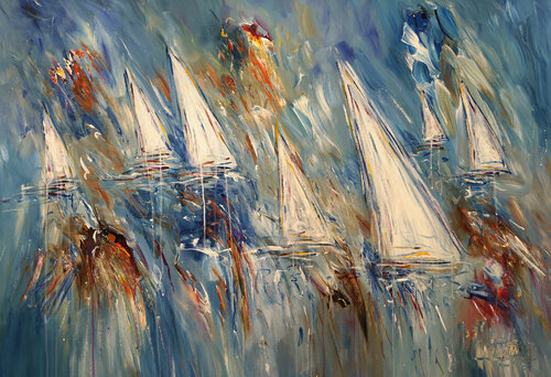 Seascape Sailing Regatta M 1 de Peter Nottrott, Pintura a la venta en Singulart