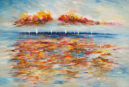 Seascape Sailing Impressions XL 6 van Peter Nottrott, Schilderij te koop op Singulart