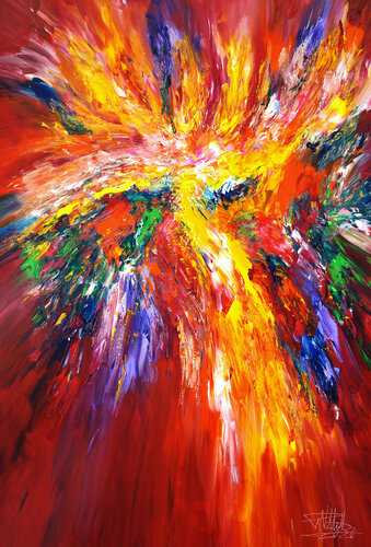 Red Energy XL 6 van Peter Nottrott, Schilderij te koop op Singulart
