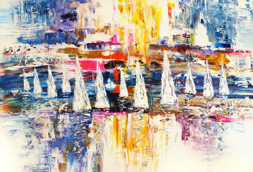 Sailing Impressions XL 1 van Peter Nottrott, Schilderij te koop op Singulart