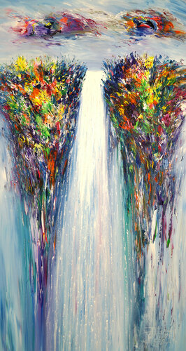 Mystery Waterfall L 4 van Peter Nottrott, Schilderij te koop op Singulart