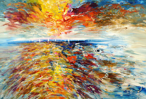 Seascape Sailing Impressions XL 10 van Peter Nottrott, Schilderij te koop op Singulart