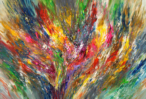 Rainy Summer Day XL 1 van Peter Nottrott, Schilderij te koop op Singulart