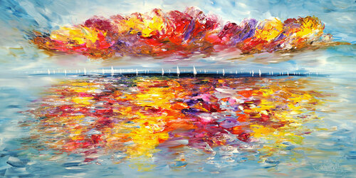 Stormy Sailing Regatta XXL 3 van Peter Nottrott, Schilderij te koop op Singulart