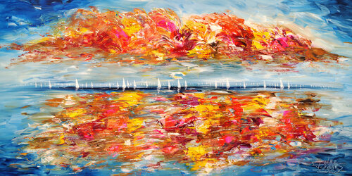 Seascape Sailing Impressions XXL 4 van Peter Nottrott, Schilderij te koop op Singulart