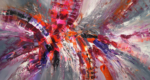 Anthracite Magenta L 1 van Peter Nottrott, Schilderij te koop op Singulart