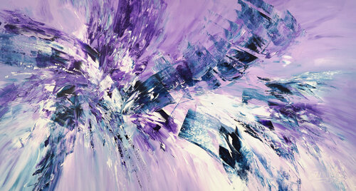 Violet Blue Energy L 1 van Peter Nottrott, Schilderij te koop op Singulart