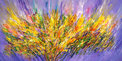 Violet Yellow Abstraction XXL 1 Peter Nottrott