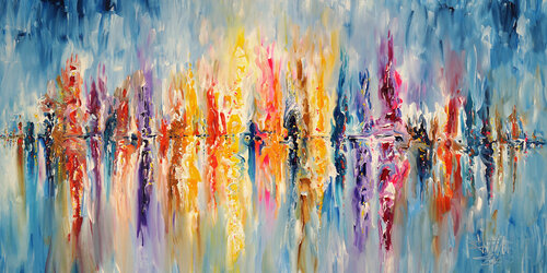 Seaside Rendezvous XXL 4 van Peter Nottrott, Schilderij te koop op Singulart