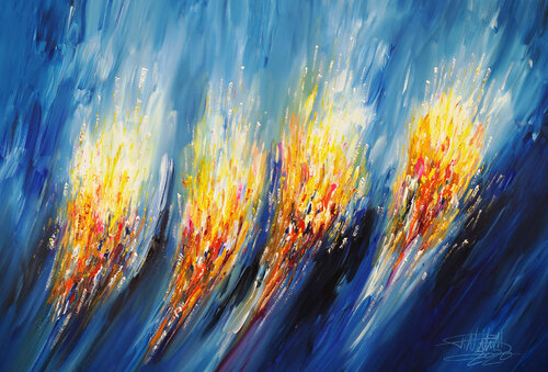 Blue Spirit XL 2 van Peter Nottrott, Schilderij te koop op Singulart