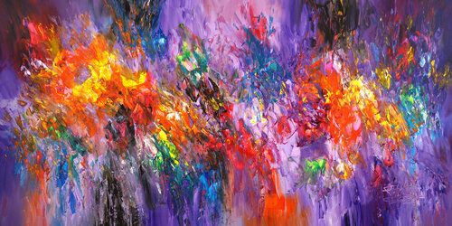 Purple Daydream XXL 1 van Peter Nottrott, Schilderij te koop op Singulart