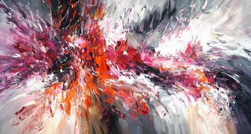 Anthracite Magenta L 2 by Peter Nottrott, 회화 for Sale on Singulart