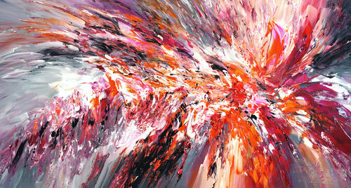 Anthracite Magenta L 3 van Peter Nottrott, Schilderij te koop op Singulart
