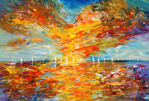Sailing XL 3 van Peter Nottrott, Schilderij te koop op Singulart