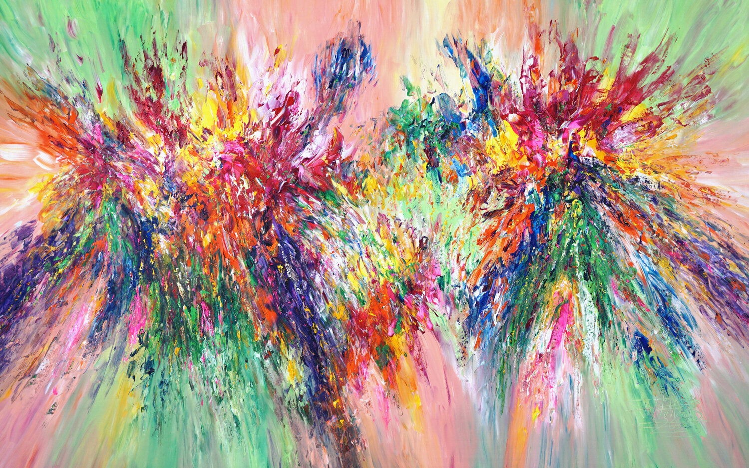 Extra large abstract Symphony Of Spring XXXL 1 Peter Nottrott