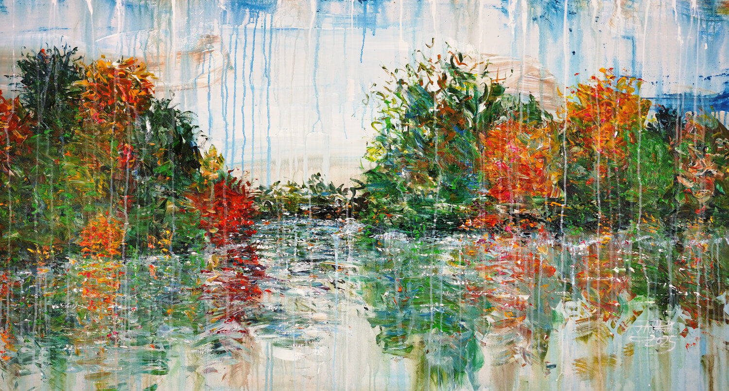 Trees By A Lake L 1 Peter Nottrott