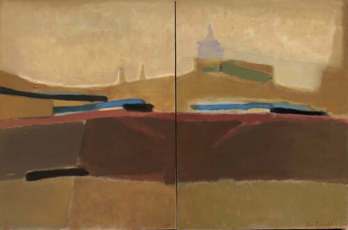 ‘St.Paul’s Cathedral’ diptych von Olga Konoshchuk, Malerei kaufen auf Singulart