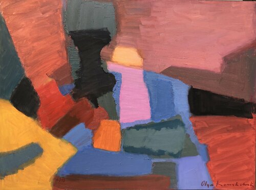 'Composition. Red' von Olga Konoshchuk, Malerei kaufen auf Singulart