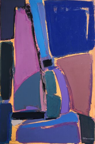 'Abstract I' ( The still-life with mandolin ) van Olga Konoshchuk, Schilderij te koop op Singulart